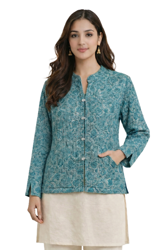 Reversible Full Sleeve Quilted Cotten Jacket