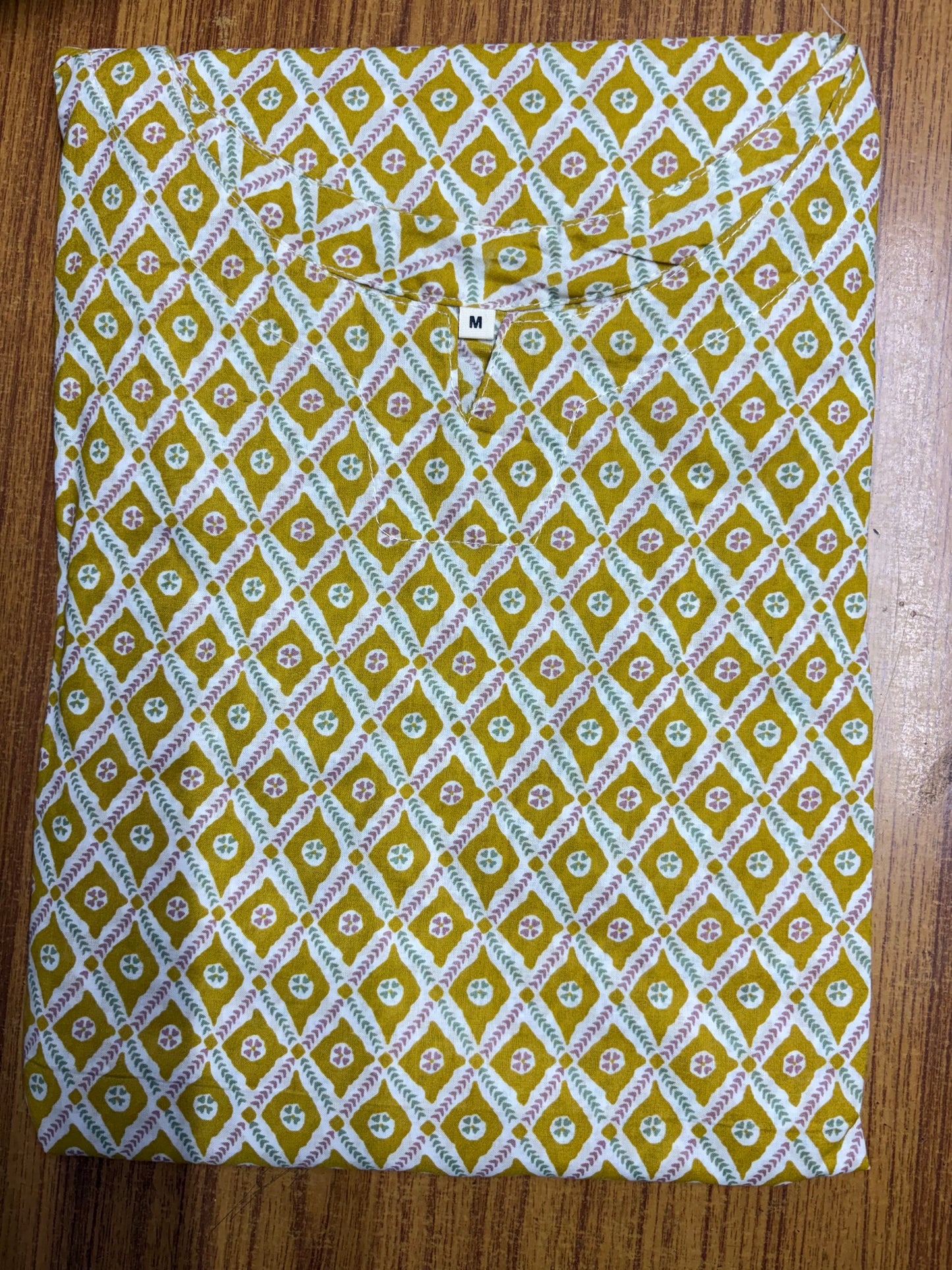 Yellow and Pink Diamond Print Co-ord Set